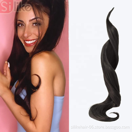 Long Curly Wavy Ponytail Extensions 30" Synthetic Heat Resistant Fiber Synthetic Wave Wraparound Pony ponytail hair extensions
